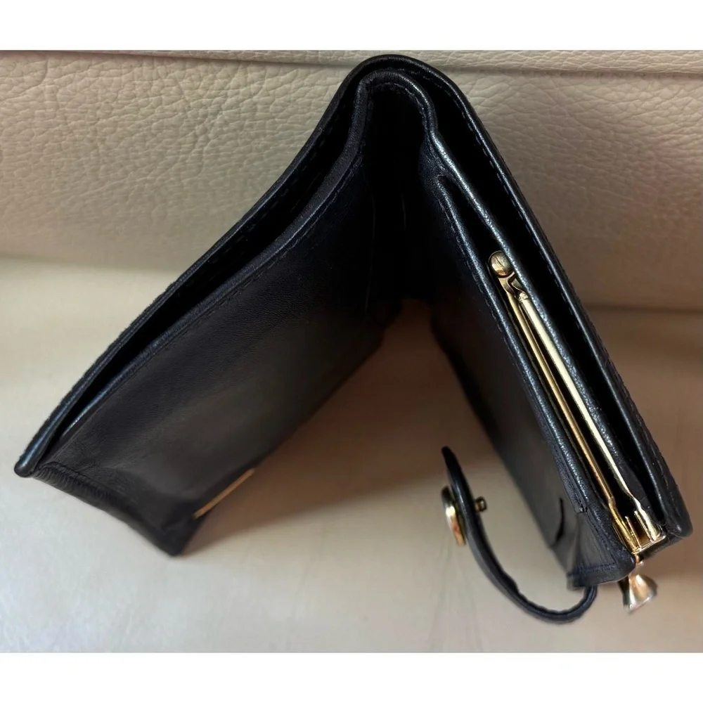 Authentic Vintage Gucci Micro GG Monogram Canvas Leather Kisslock Bifold Wallet - Picture 6 of 10